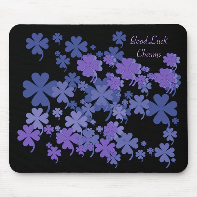 Lycka tillberlock slösar violetta Mousepad vid Musmatta (Framsidan)