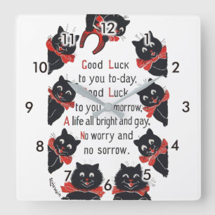 Lycka tillkatter, Louis Wain Fyrkantig Klocka