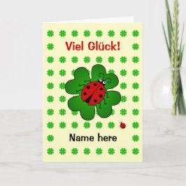 Lycka tillpersonlig Viel Gluck Kort