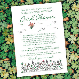 Lycka Wildflowers Milestone Födelsedagskort Shower Inbjudningar