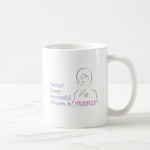 Lyckad kvinna kaffemugg