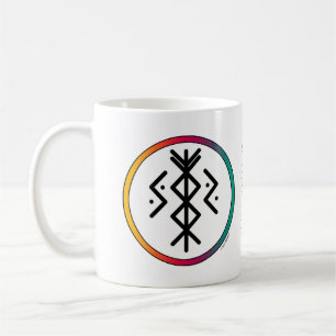 Lyckad och välmående Bindrune-kaffe Mugg