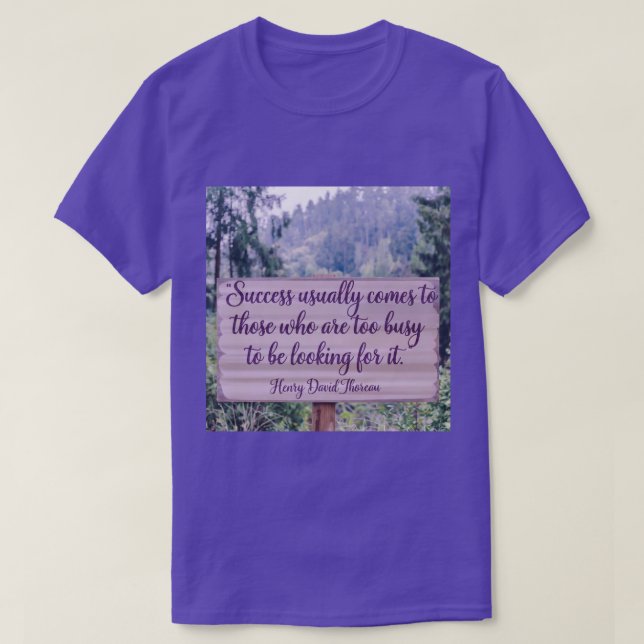 Lyckad Thoreau-citat T-Shirt (Design framsida)