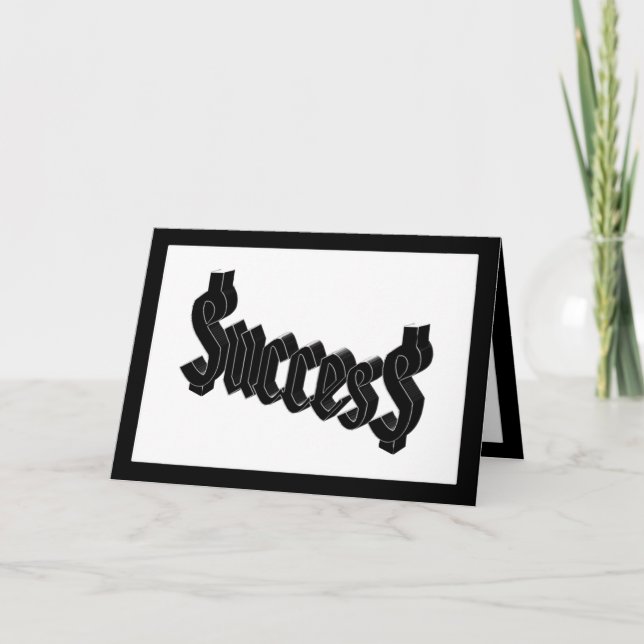 Lyckades = $ucces$ kort (Framsida)