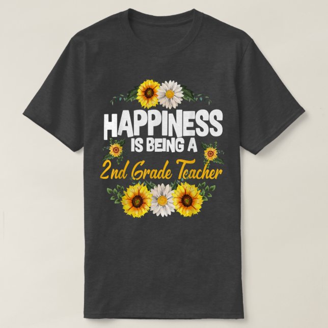 Lyckan är att bli en andra klassens solrosklubb t shirt (Design framsida)