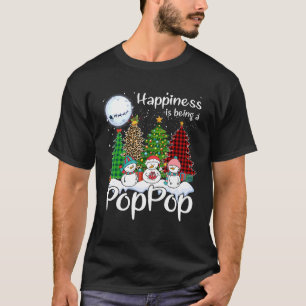 Lyckan är att bli en Poppop Julgran Leopard T Shirt