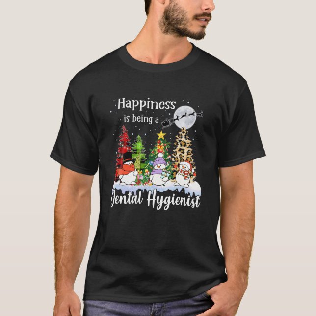 Lyckan är att bli en tandhygieniker jul tr t shirt (Framsida)