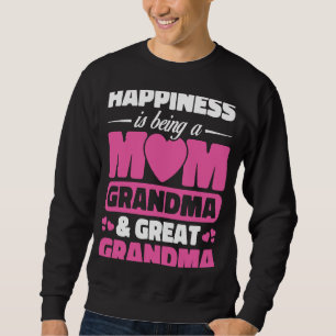 Lyckan är att bli en Underbar mormor i Mamma Lång Ärmad Tröja