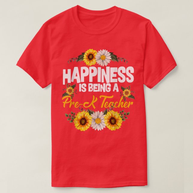 Lyckan är att vara en solrossoldat-lärare t shirt (Design framsida)