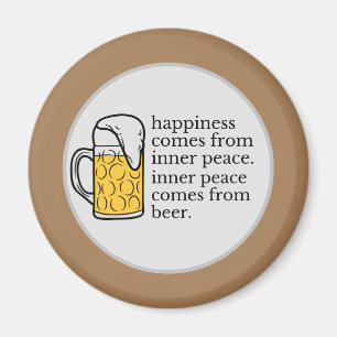Lyckan är Beer Lusnyj Citote Ord Art Magnet