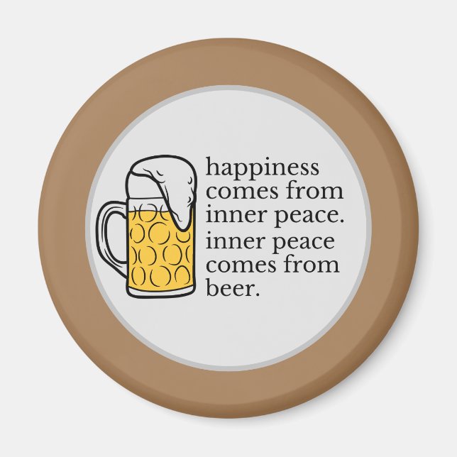 Lyckan är Beer Lusnyj Citote Ord Art Magnet (Framsidan)