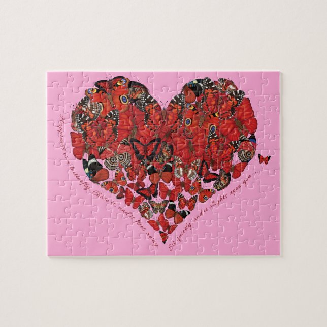 Lyckan är en fjäril pussel (Horisontell)