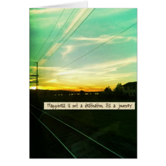 Lyckan är en resa hälsningskort