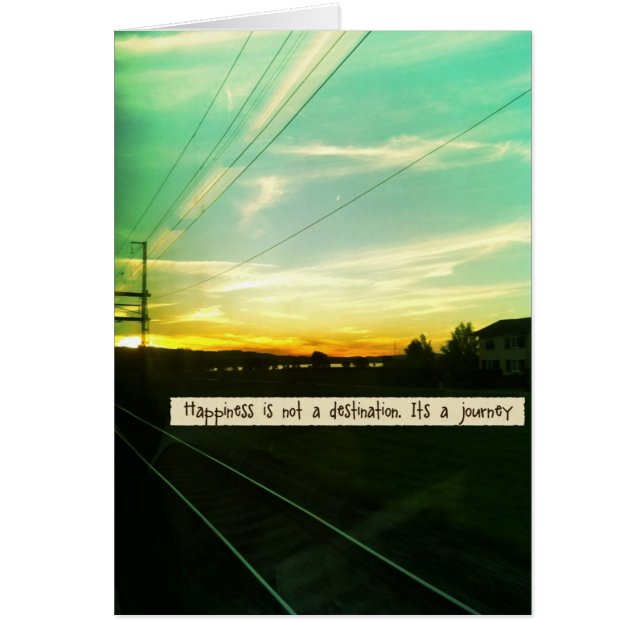 Lyckan är en resa hälsningskort (Framsidan)