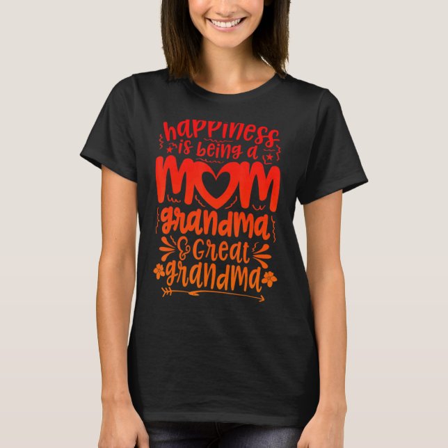 Lyckan är en Underbar mormor från Mamma T Shirt (Framsida)