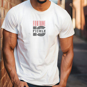 Lyckan är flyktig motiverande röd svart t shirt
