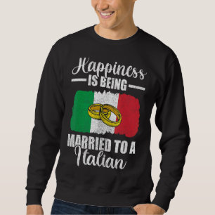 Lyckan är gift med en italiensk Bröllop m Lång Ärmad Tröja