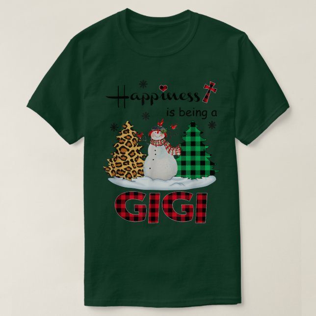 Lyckan är Gigi Snögubbe God jul tr T Shirt (Design framsida)