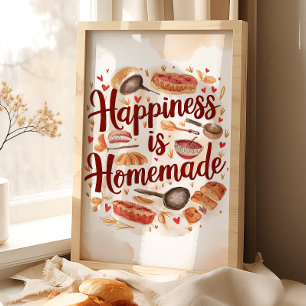 Lyckan är Homemade Kitchen Wall Art Poster