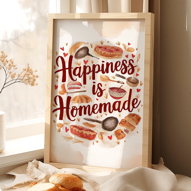 Lyckan är Homemade Kitchen Wall Art Poster (Skapare uppladdad)
