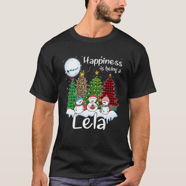 Lyckan är Lela Julgran Leopard P T Shirt (Framsida)