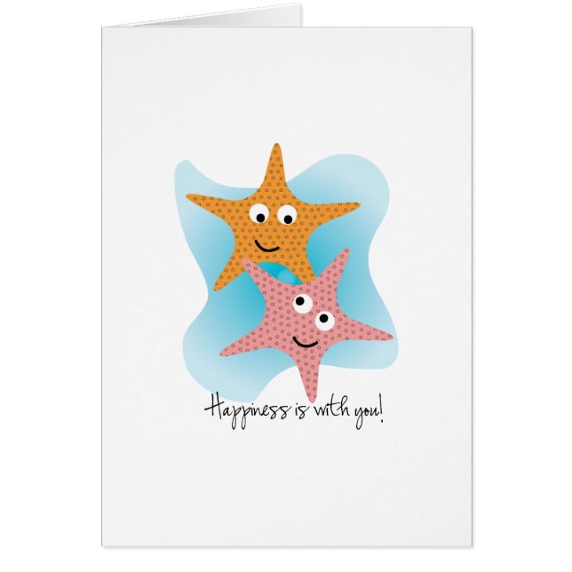 Lyckan är med dig! hälsningskort (Framsidan)