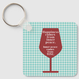Lyckan är Vin-citatet Ord Art Nyckelring