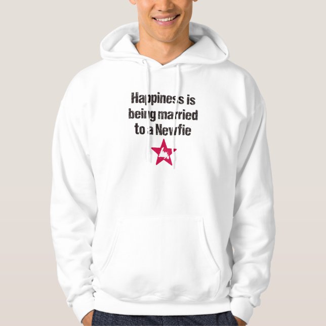 Lyckan att gifta sig till en Newfie Hoodie (Framsida)