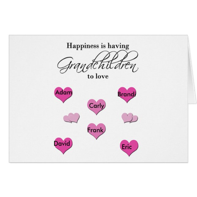 Lyckan har barnbarn som ska älskas hälsningskort (Framsidan Horizontal)