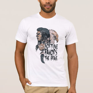 Lyckan står den modige bi t shirt