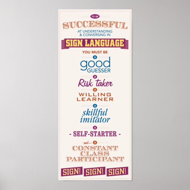 Lyckas i ASL Poster (Framsidan)