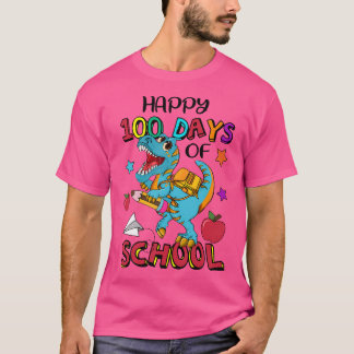 Lycklig100Skoldinosauriens dag 100 dagar Kinderg T Shirt