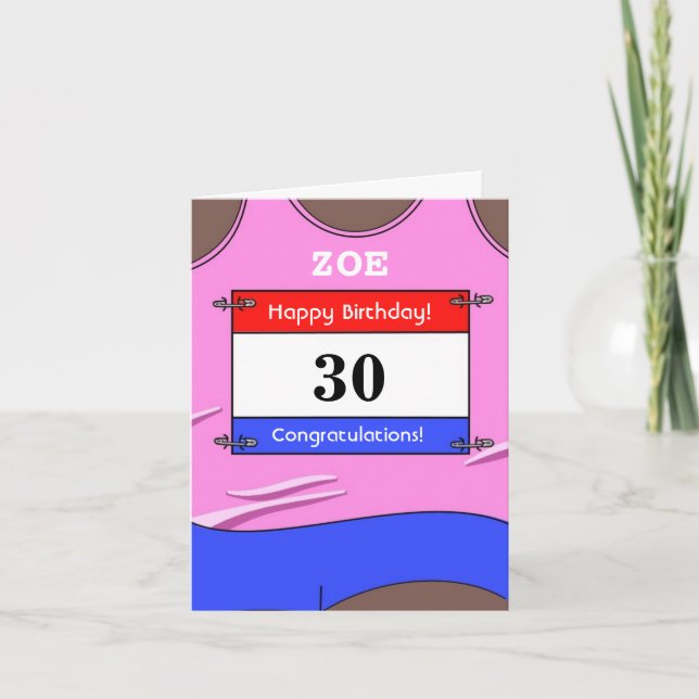 Lycklig30års födelsedag-kort för en springer kort (Framsida)