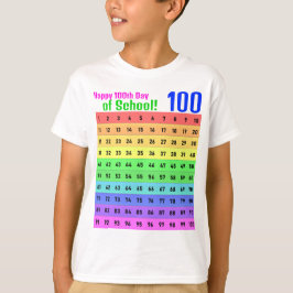 Lycklig 100-årsdagen av skolan, färgfyllt hundrata t shirt