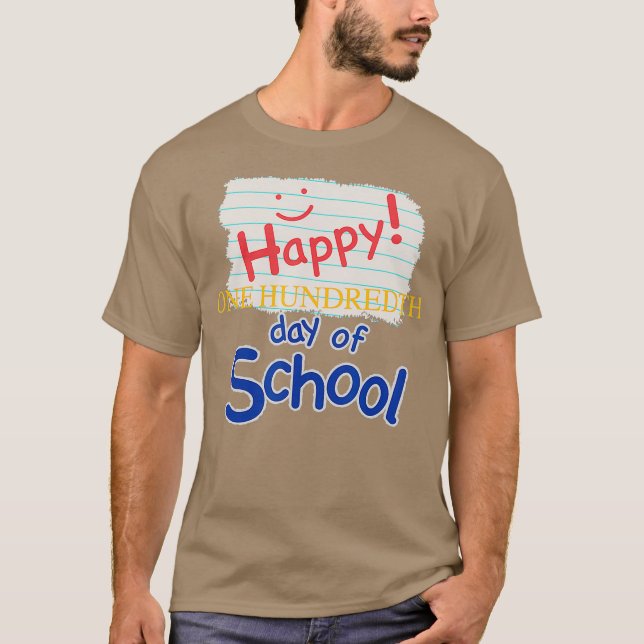 Lycklig 100-årsdagen för lärarskolan eller barnsko t shirt (Framsida)