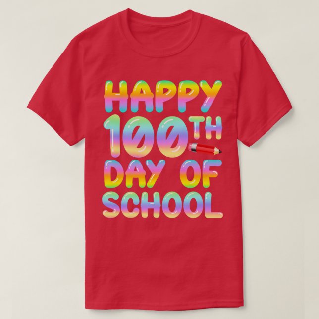 Lycklig 100-årsdagen för Lycklig Back to school T Shirt (Design framsida)
