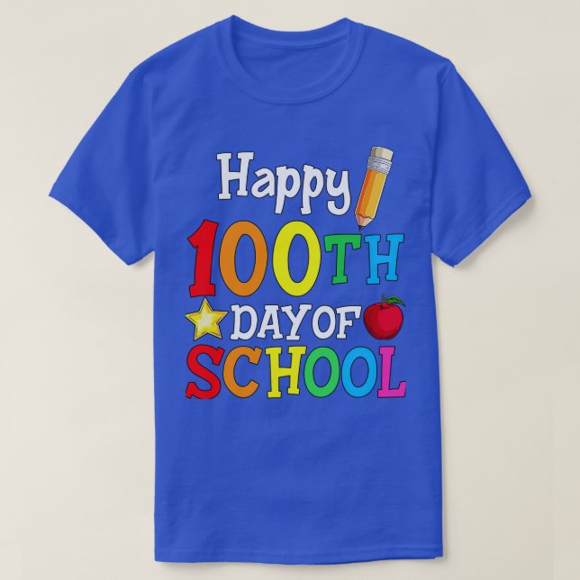 Lycklig 100-årsdagen för skola 2 1 t shirt (Design framsida)