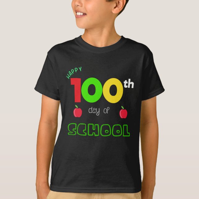 Lycklig 100-årsdagen för skola T-Shirt (Framsida)