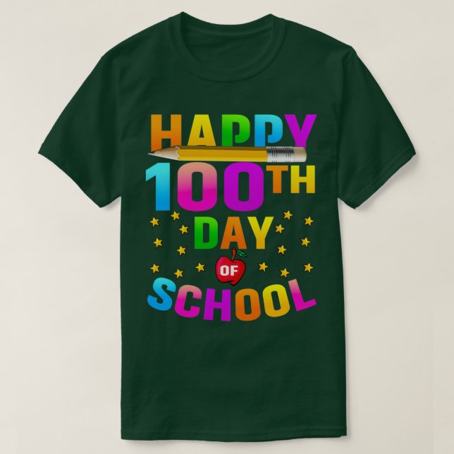 Lycklig 100-årsdagen för skolan 49 t shirt (Design framsida)