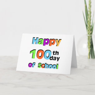 Lycklig 100-årsdagen för skolan kort