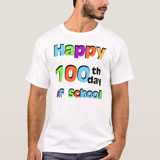 Lycklig 100-årsdagen för skolan t shirt (Framsida)