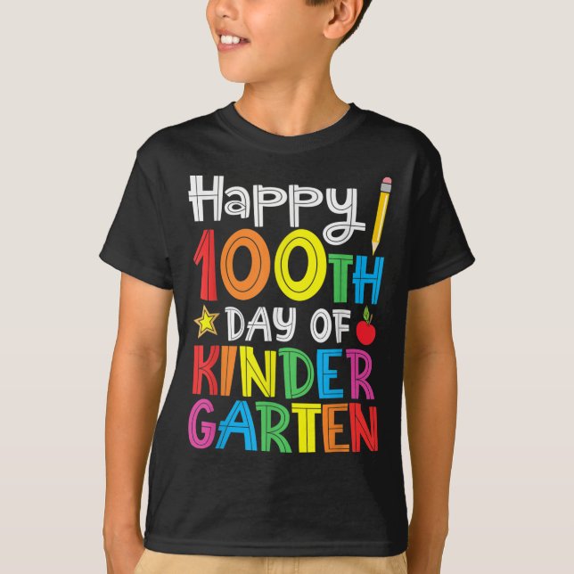 Lycklig 100-årsdagen för skolan t shirt (Framsida)