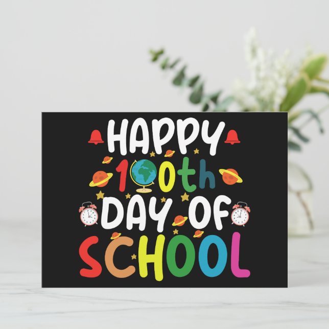 Lycklig 100-årsdagen för skollärare i Student Inbjudningar (Stående Fram)