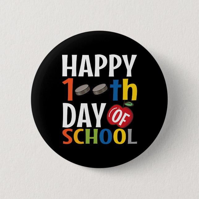 Lycklig 100-årsdagen för skollärare i Student Knapp (Framsida)