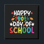 Lycklig 100-årsdagen för skollärare i Student Magnet<br><div class="desc">Lycklig 100 skoldag 100 dagar Student T-Shirt</div>