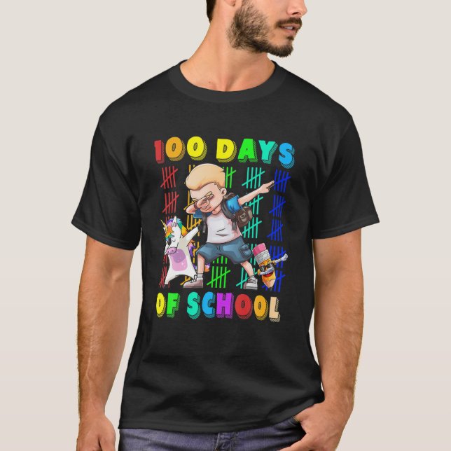 Lycklig 100-årsdagen för skollärare Studenter 100  T Shirt (Framsida)
