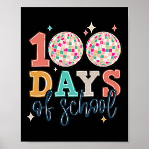 Lycklig 100-årsdagen för skolläraren Groovy Disco  Poster