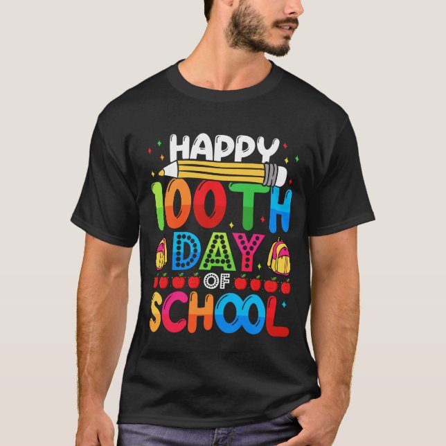 Lycklig 100-årsdagen för skolläraren i Student T Shirt (Framsida)