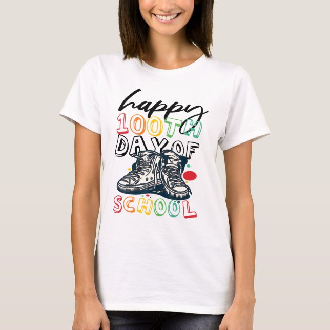Lycklig 100-årsdagen för skolläraren Studenter Lyc T Shirt (Framsida)