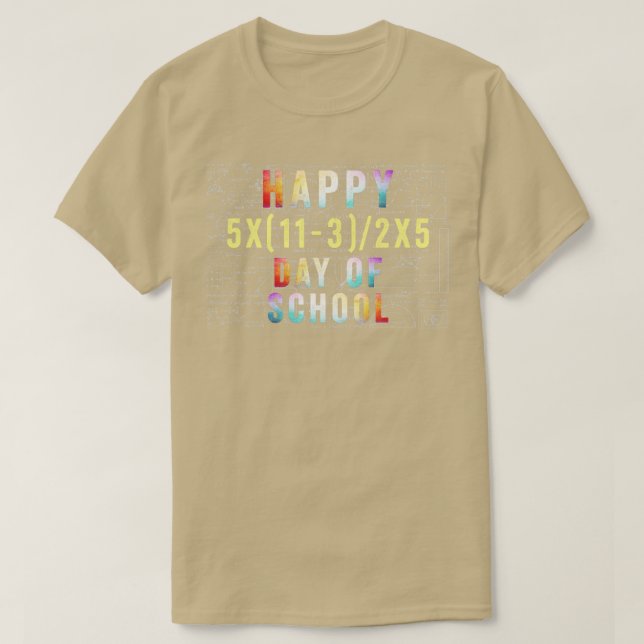 Lycklig 100-årsdagen för skolmatematik t shirt (Design framsida)
